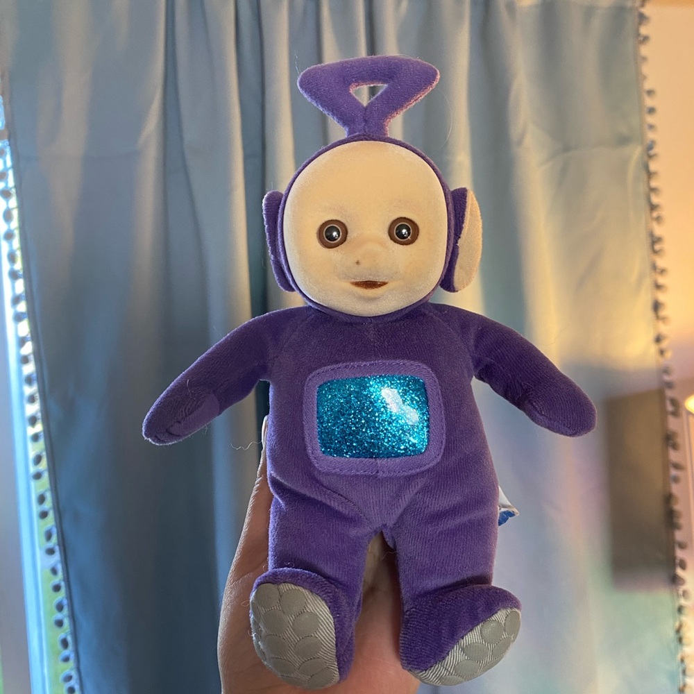 Eden Teletubbies Purple Tinky Winky Plush 1998 8" Beanbag Toy Vintage Stuffed